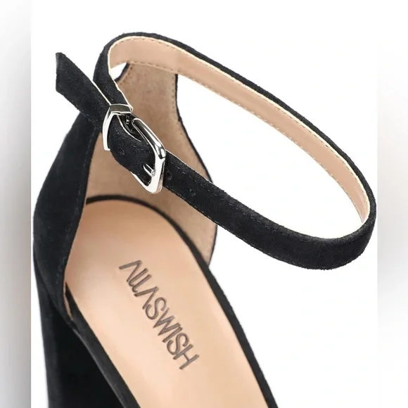 Swede chunky heels sandals - Picture 4 of 5